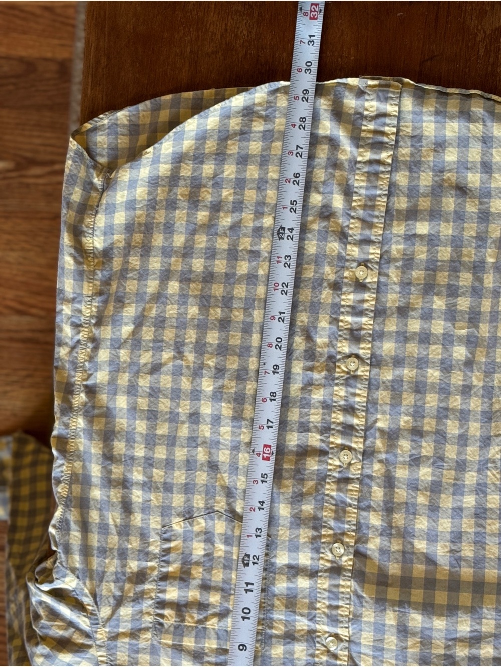J. Crew light blue and yellow Gingham Button-Down Shirt - Picture 6 of 8